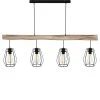 Rendez Vous Déco Suspensions Suspension En Bois Et Métal 4 Lampes -Luminaires Ventes suspension en bois et metal 4 lampes