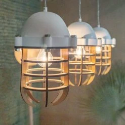 Now’s Home Suspensions Suspension En Bois Et Métal Blanc -Luminaires Ventes suspension en bois et metal blanc 2