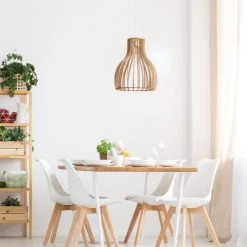 Lussiol Lighting Suspensions Suspension En Bois Naturel D. 28 Cm -Luminaires Ventes suspension en bois naturel d 28 cm 1