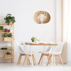 Lussiol Lighting Suspensions Suspension En Bois Naturel D. 44 Cm -Luminaires Ventes suspension en bois naturel d 44 cm 2