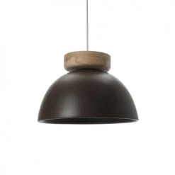 Lussiol Lighting Suspensions Suspension En Céramique Marron D. 30 Cm