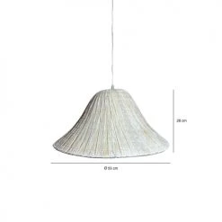 Now’s Home Suspensions Suspension En Feuilles De Palmier Blanche 55x28cm -Luminaires Ventes suspension en feuilles de palmier blanche 55x28cm 5