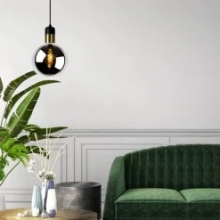 Lucide Suspensions Suspension En Glass Fume -Luminaires Ventes suspension en glass fume 4