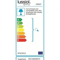 Lussiol Lighting Suspensions Suspension En Métal Blanc D. 60 Cm -Luminaires Ventes suspension en metal blanc d 60 cm 4