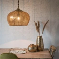 Maisons Du Monde Suspensions Suspension En Métal Ciselé Doré Mat D44 -Luminaires Ventes suspension en metal cisele dore mat d44 1000 6 35 201099 4