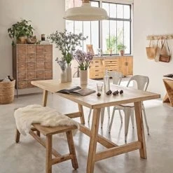 Maisons Du Monde Suspensions Suspension En Métal Coloris Ivoire Et Manguier -Luminaires Ventes suspension en metal coloris ivoire et manguier 1000 15 1 165272 11