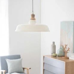 Maisons Du Monde Suspensions Suspension En Métal Coloris Ivoire Et Manguier -Luminaires Ventes suspension en metal coloris ivoire et manguier 1000 15 1 165272 6