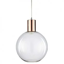 Maisons Du Monde Suspensions Suspension En Métal Cuivré Et Verre D30