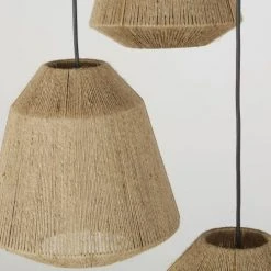 Maisons Du Monde Suspensions Suspension En Métal Doré 3 Abat-jour En Fil De Jute Tressé Main -Luminaires Ventes suspension en metal dore 3 abat jour en fil de jute tresse main 1000 1 21 222446 4