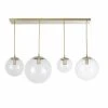Maisons Du Monde Suspensions Suspension En Métal Doré Et 4 Globes En Verre D118