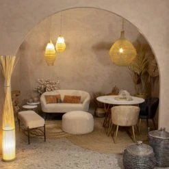 Now’s Home Suspensions Suspension En Métal Filaire Doré Ronde D73cm -Luminaires Ventes suspension en metal filaire dore ronde d73cm 3