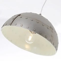 Lussiol Lighting Suspensions Suspension En Métal Gris D. 30 Cm -Luminaires Ventes suspension en metal gris d 30 cm 3