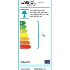 Lussiol Lighting Suspensions Suspension En Métal Jaune D. 30 Cm -Luminaires Ventes suspension en metal jaune d 30 cm 3