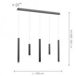 Paul Neuhaus Suspensions Suspension En Métal Noir -Luminaires Ventes suspension en metal noir 17