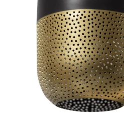 Woood Suspensions Suspension En Métal Noir Et Doré 36cm -Luminaires Ventes suspension en metal noir et dore 36cm 3