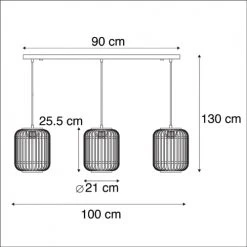 QAZQA Suspensions Suspension En Rotin Beige -Luminaires Ventes suspension en rotin beige 2