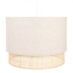 Maisons Du Monde Suspensions Suspension En Rotin Et Coton Gris