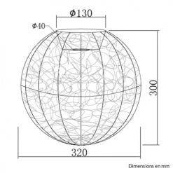 Keria Suspensions Suspension En Rotin Gris -Luminaires Ventes suspension en rotin gris 1