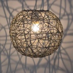 Keria Suspensions Suspension En Rotin Gris -Luminaires Ventes suspension en rotin gris 3