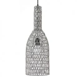 Lussiol Lighting Suspensions Suspension En Rotin Gris D. 19 Cm