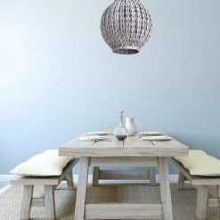 Lussiol Lighting Suspensions Suspension En Rotin Gris D. 31 Cm -Luminaires Ventes suspension en rotin gris d 31 cm 1