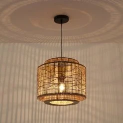 Lussiol Lighting Suspensions Suspension En Rotin Naturel D. 40 Cm -Luminaires Ventes suspension en rotin naturel d 40 cm 2