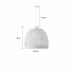 Alice's Garden Suspensions Suspension En Rotin Naturel D53cm -Luminaires Ventes suspension en rotin naturel d53cm 2