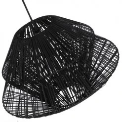 Lussiol Lighting Suspensions Suspension En Rotin Noir D. 45 Cm -Luminaires Ventes suspension en rotin noir d 45 cm 1