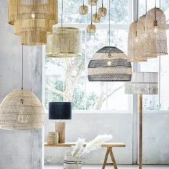 Maisons Du Monde Suspensions Suspension En Rotin Tressé Beige Et Noir -Luminaires Ventes suspension en rotin tresse beige et noir 1000 16 32 210731 6