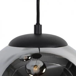 QAZQA Suspensions Suspension En Verre Argenté -Luminaires Ventes suspension en verre argente 3