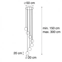 QAZQA Suspensions Suspension En Verre Doré/laiton -Luminaires Ventes suspension en verre dore laiton 24