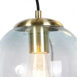 QAZQA Suspensions Suspension En Verre Doré/laiton -Luminaires Ventes suspension en verre dore laiton 25