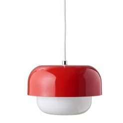 Dyberg Larsen Suspensions Suspension En Verre Et Métal Rouge Clair, H 15 Cm D 23 Cm -Luminaires Ventes suspension en verre et metal rouge clair h 15 cm d 23 cm 4