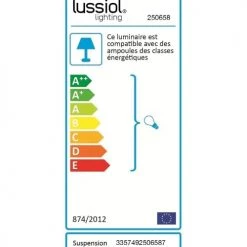 Lussiol Lighting Suspensions Suspension En Verre Fumé D. 38 Cm -Luminaires Ventes suspension en verre fume d 38 cm 3