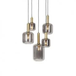 QAZQA Suspensions Suspension En Verre Gris -Luminaires Ventes suspension en verre gris 3
