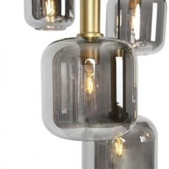 QAZQA Suspensions Suspension En Verre Gris -Luminaires Ventes suspension en verre gris 5