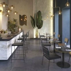 Maisons Du Monde Suspensions Suspension En Verre Teinté Ambré Et Métal Doré -Luminaires Ventes suspension en verre teinte ambre et metal dore 1000 16 38 200446 5