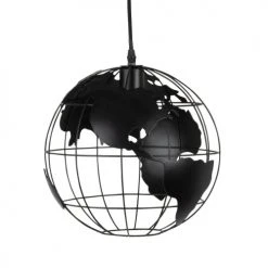 Maisons Du Monde Suspensions Suspension Globe Terrestre En Métal Noir Ajouré