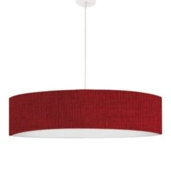 Abat-jours Suspensions Suspension Imprimée Effet Lin Beige T 50 X H 25 -Luminaires Ventes suspension imprimee effet lin lie de vin t 50 x h 25