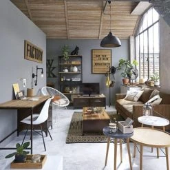 Maisons Du Monde Suspensions Suspension Indus En Métal Brossé D50 -Luminaires Ventes suspension indus en metal brosse d50 1000 0 24 131019 15