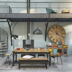 Maisons Du Monde Suspensions Suspension Indus En Métal Brossé D50 -Luminaires Ventes suspension indus en metal brosse d50 1000 0 24 131019 16