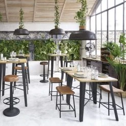 Maisons Du Monde Suspensions Suspension Indus En Métal Effet Vieilli Et Manguier -Luminaires Ventes suspension indus en metal effet vieilli et manguier 1000 5 8 190371 9