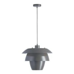 Lampea Suspensions Suspension Industrielle En Noir 150 Cm -Luminaires Ventes suspension industrielle en gris 150 cm