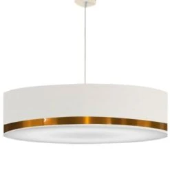 Abat-jours Suspensions Suspension Jonc Blanc Et Or T 65 X H 25 -Luminaires Ventes suspension jonc blanc et cuivre t 65 x h 25 1