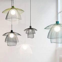 Forestier Suspensions Suspension Métal Filaire Noir D30cm -Luminaires Ventes suspension metal filaire noir d30cm 2