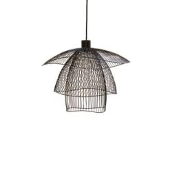 Forestier Suspensions Suspension Métal Filaire Blanc D56cm -Luminaires Ventes suspension metal filaire noir d56cm