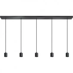 Deladeco Suspensions Suspension Moderne En Métal Noir 200 Cm