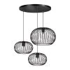 Deladeco Suspensions Suspension Moderne En Métal Noir 90 Cm -Luminaires Ventes suspension moderne en metal noir 90 cm