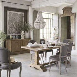 Maisons Du Monde Suspensions Suspension Perles En Sapin Blanc Et Métal Effet Vieilli -Luminaires Ventes suspension perles en sapin blanc et metal effet vieilli 1000 10 2 200287 3