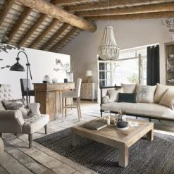 Maisons Du Monde Suspensions Suspension Perles En Sapin Blanc Et Métal Effet Vieilli -Luminaires Ventes suspension perles en sapin blanc et metal effet vieilli 1000 10 2 200287 6